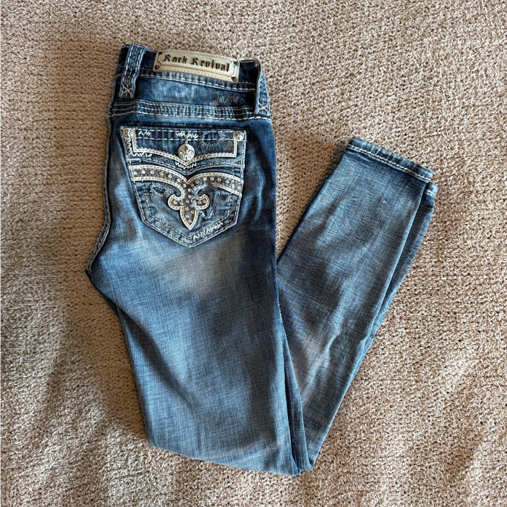 Rock Revival Arona Mid-Rise Skinny Stretch Jean 26